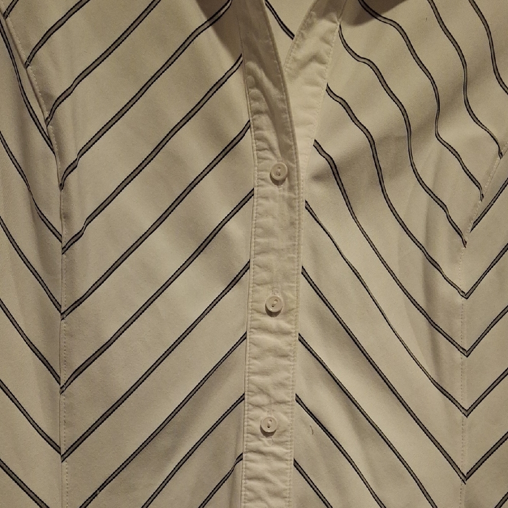 Chic Chevron Striped Button Down Shirt - image 3